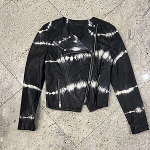 Blank NYC tie dye leather jacket